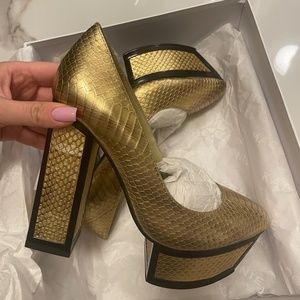 Kat Maconie Gold Pumps